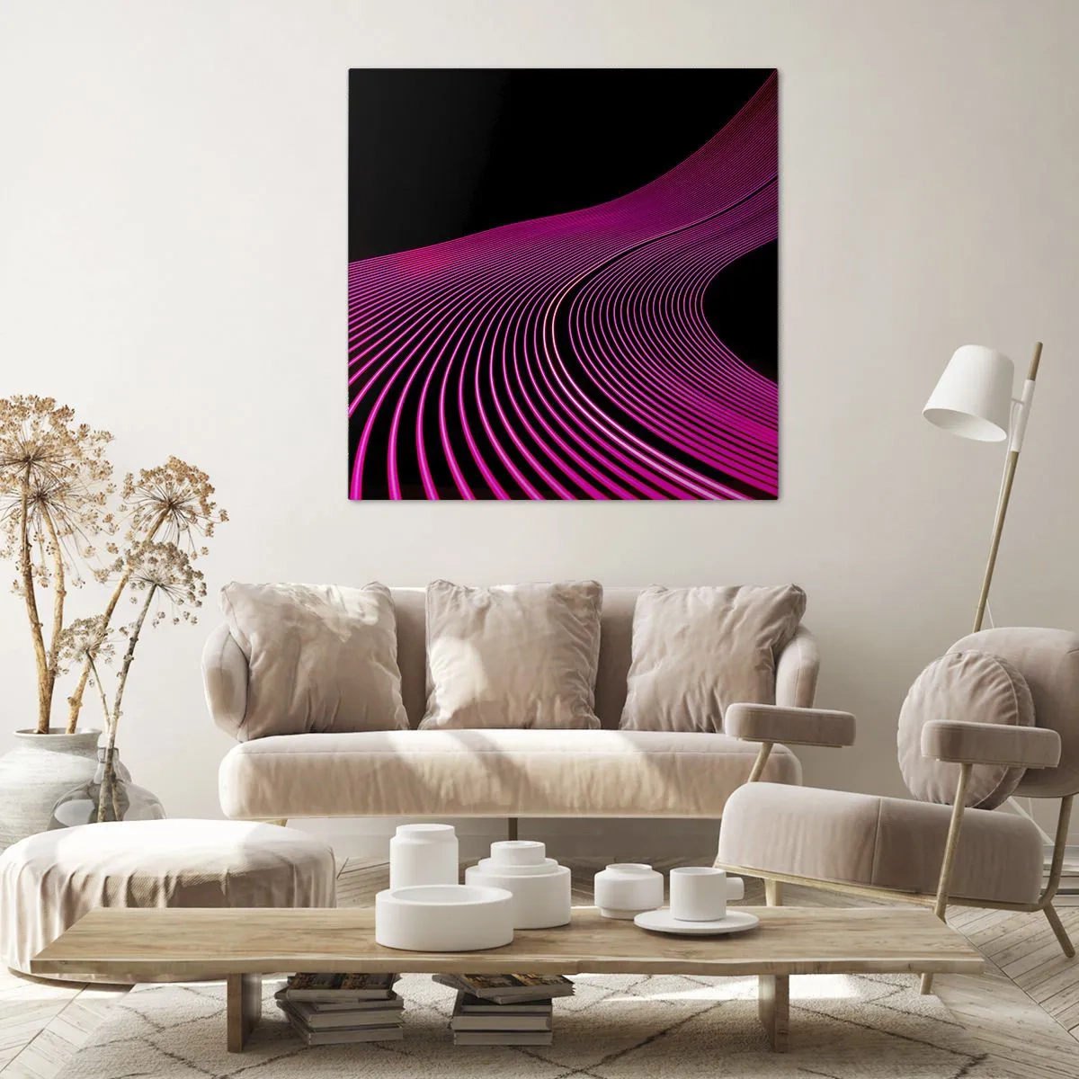 Obraz na płótnie - Aleja światła - 70x70 cm