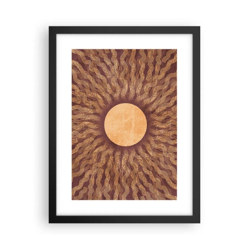 Plakat w czarnej ramie - Ikona słońca - 30x40 cm