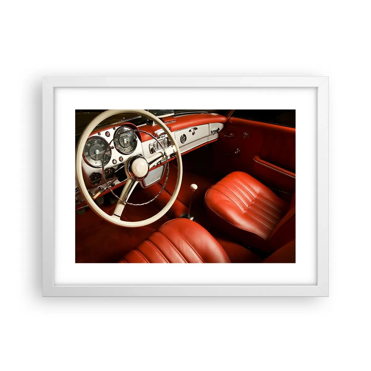 Plakat w białej ramie - Luksus w stylu vintage - 40x30 cm