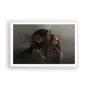 Plakat w białej ramie - Z pewnością myśliciel - 91x61 cm