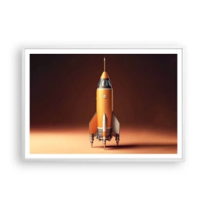 Plakat w białej ramie - Zaczyna się od marzenia - 100x70 cm