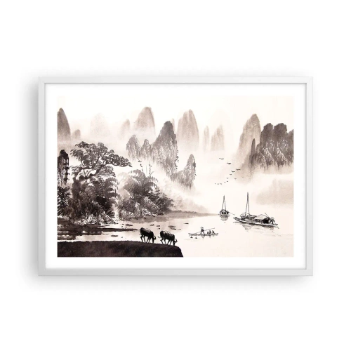 Plakat w białej ramie - Egzotyczna codzienność Wschodu - 70x50 cm