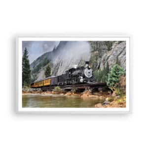 Plakat w białej ramie - A dokąd to? Dokąd? - 91x61 cm