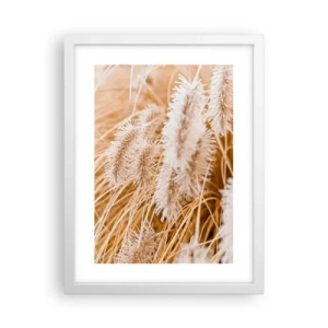Plakat w białej ramie - Złoty szelest traw - 30x40 cm