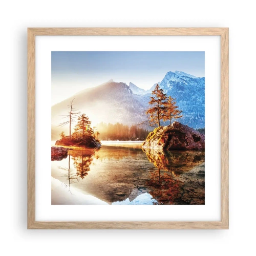 Plakat w ramie jasny dąb - Natura w nowym świetle - 40x40 cm