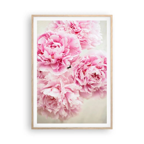Plakat w ramie jasny dąb - W różowym przepychu - 70x100 cm