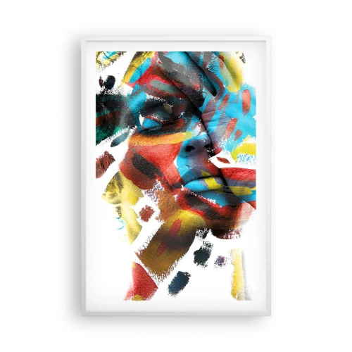 Plakat w białej ramie - Barwna osobowość - 61x91 cm