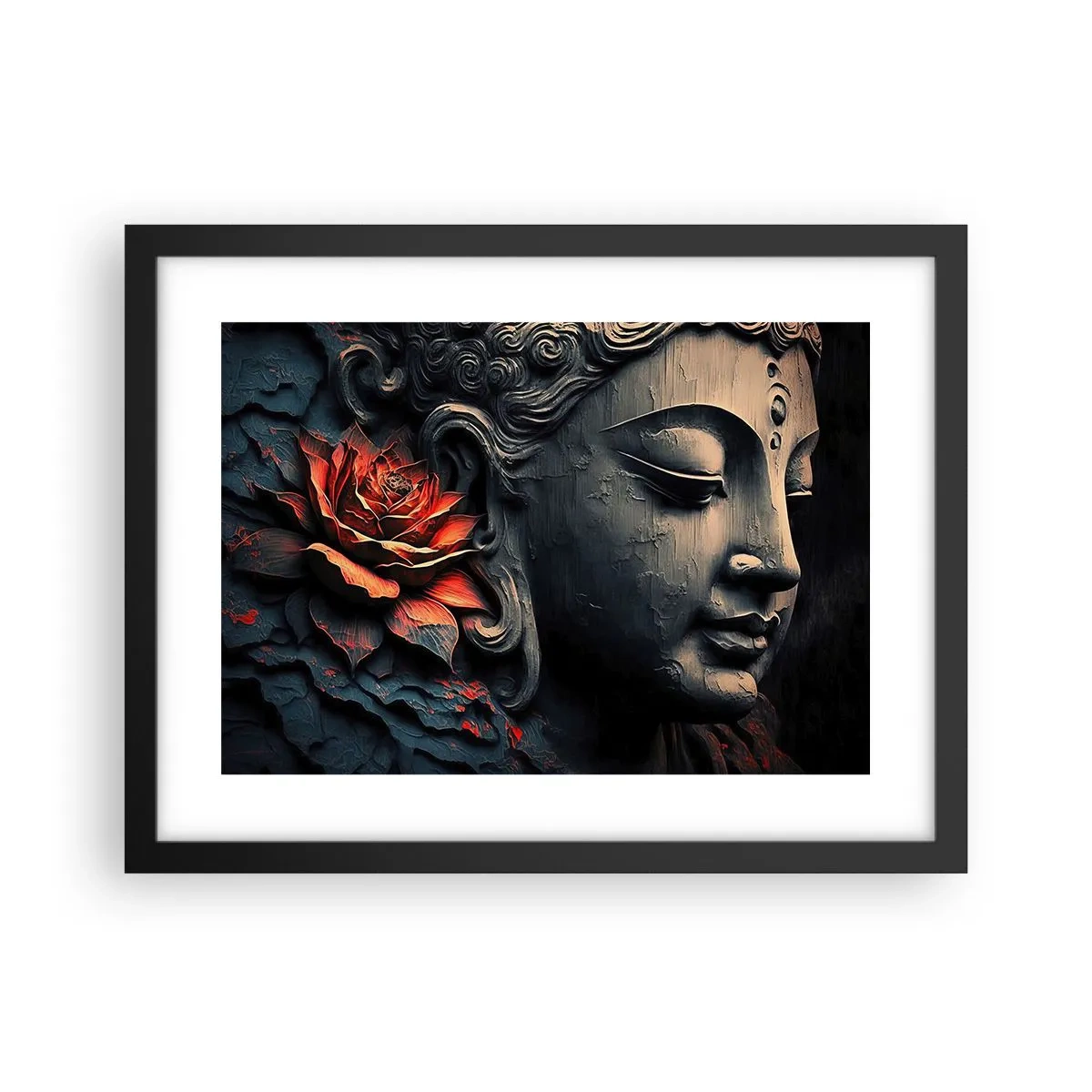 Plakat w czarnej ramie - W zgodzie ze światem - 40x30 cm