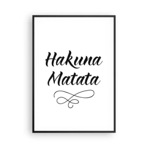 Plakat w czarnej ramie - Najlepsza rada - 70x100 cm