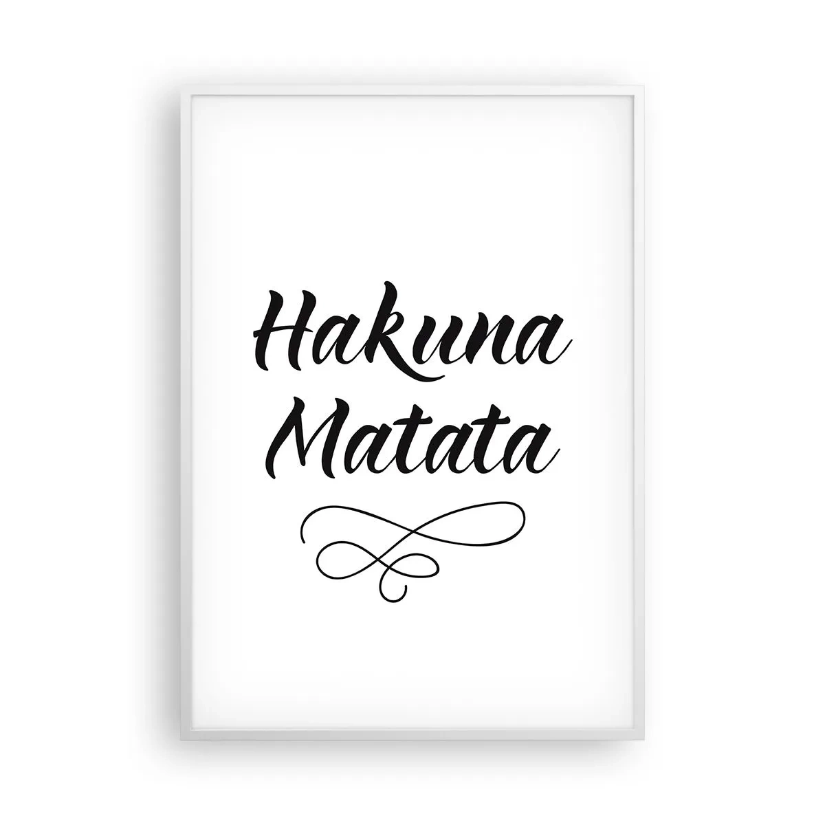 Plakat w białej ramie - Najlepsza rada - 70x100 cm