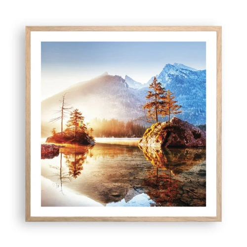 Plakat w ramie jasny dąb - Natura w nowym świetle - 60x60 cm