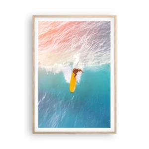 Plakat w ramie jasny dąb - Oceaniczny jeździec - 70x100 cm