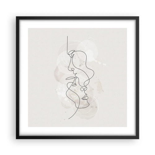 Plakat w czarnej ramie - Splątani w uścisku - 50x50 cm