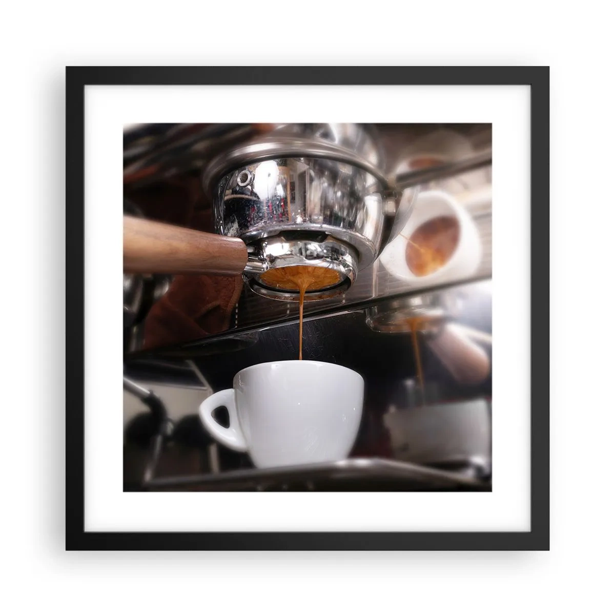 Plakat w czarnej ramie - Dobra chwila dnia - 40x40 cm