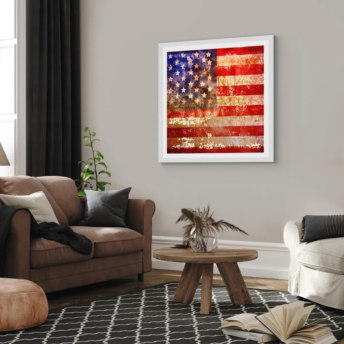 Plakat w białej ramie - Chwała nie przemija - 40x40 cm