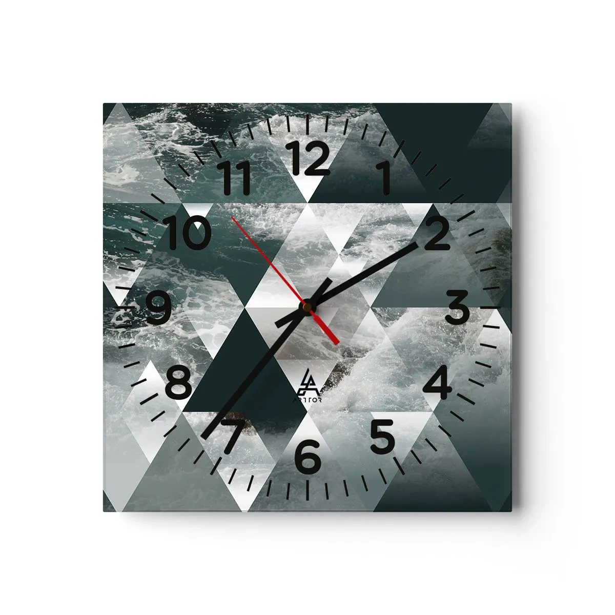 Zegar ścienny - Kryształowa perspektywa - 30x30 cm