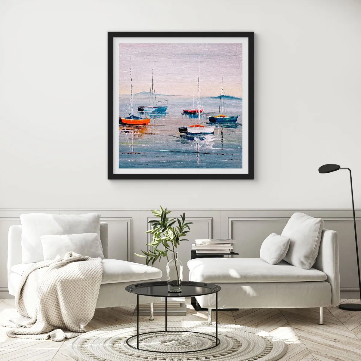 Plakat w czarnej ramie - Zasłużony odpoczynek - 60x60 cm