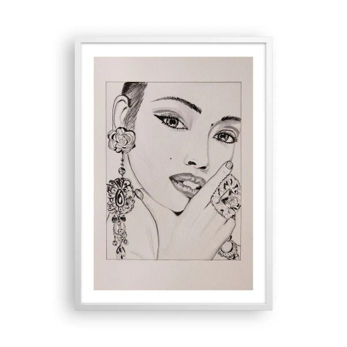 Plakat w białej ramie - Najpiękniejszy klejnot - 50x70 cm