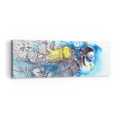 Obraz na płótnie - Wielki błękit - 90x30 cm