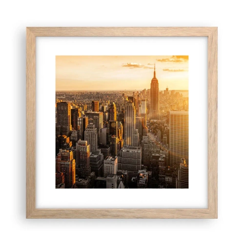 Plakat w ramie jasny dąb - Rosnąc w słońcu - 30x30 cm