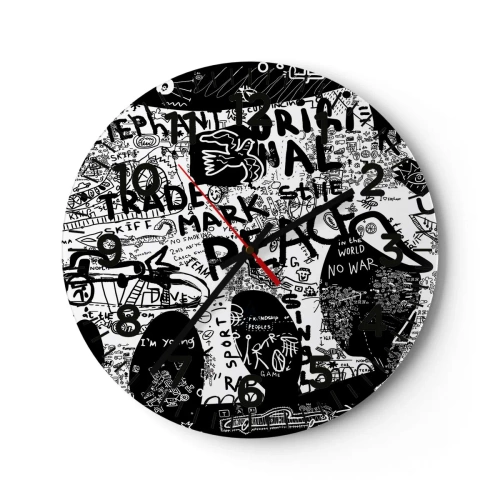 Zegar ścienny - Bogaty świat ulicy - 30x30 cm