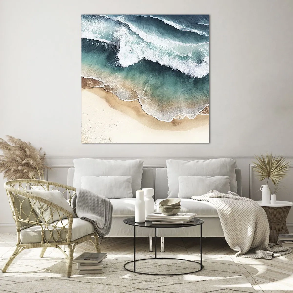 Obraz na szkle - Odwieczne spotkanie - 60x60 cm