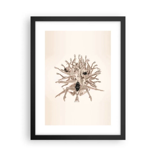 Plakat w czarnej ramie - Rozkwitanie w tańcu - 30x40 cm