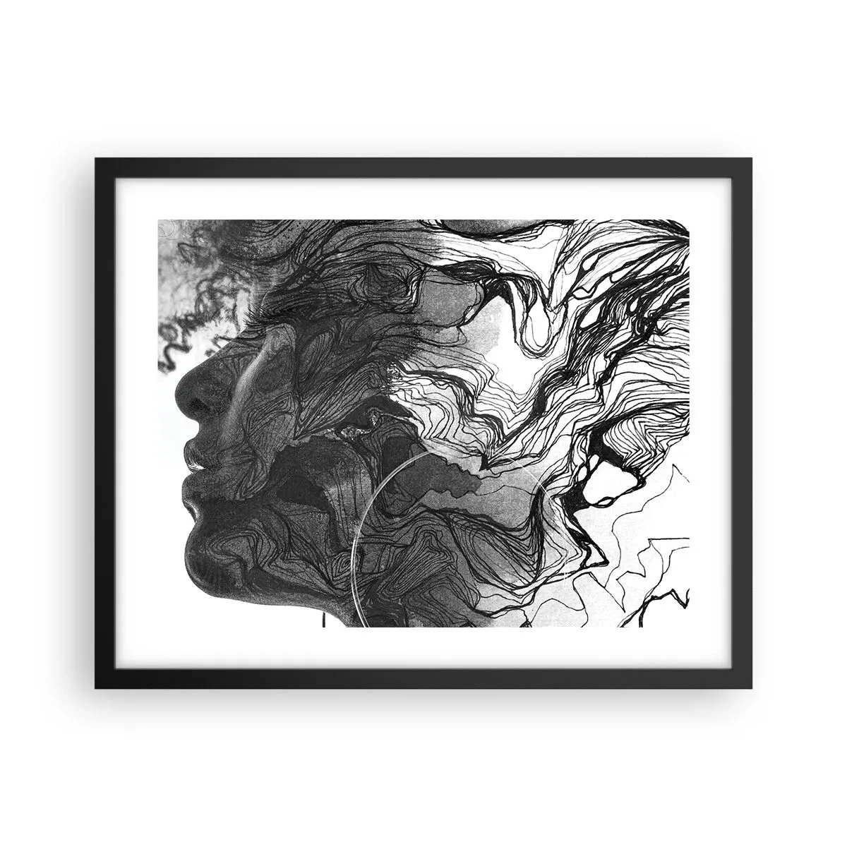 Plakat w czarnej ramie - Zaplątana w marzeniach - 50x40 cm