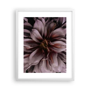 Plakat w białej ramie - Kwietne serce - 40x50 cm