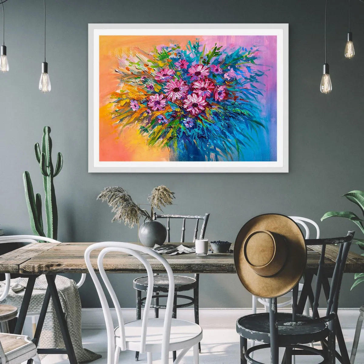 Plakat w białej ramie - Energia życia - 40x30 cm