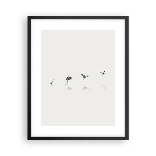 Plakat w czarnej ramie - Cztery proste kroki - 40x50 cm
