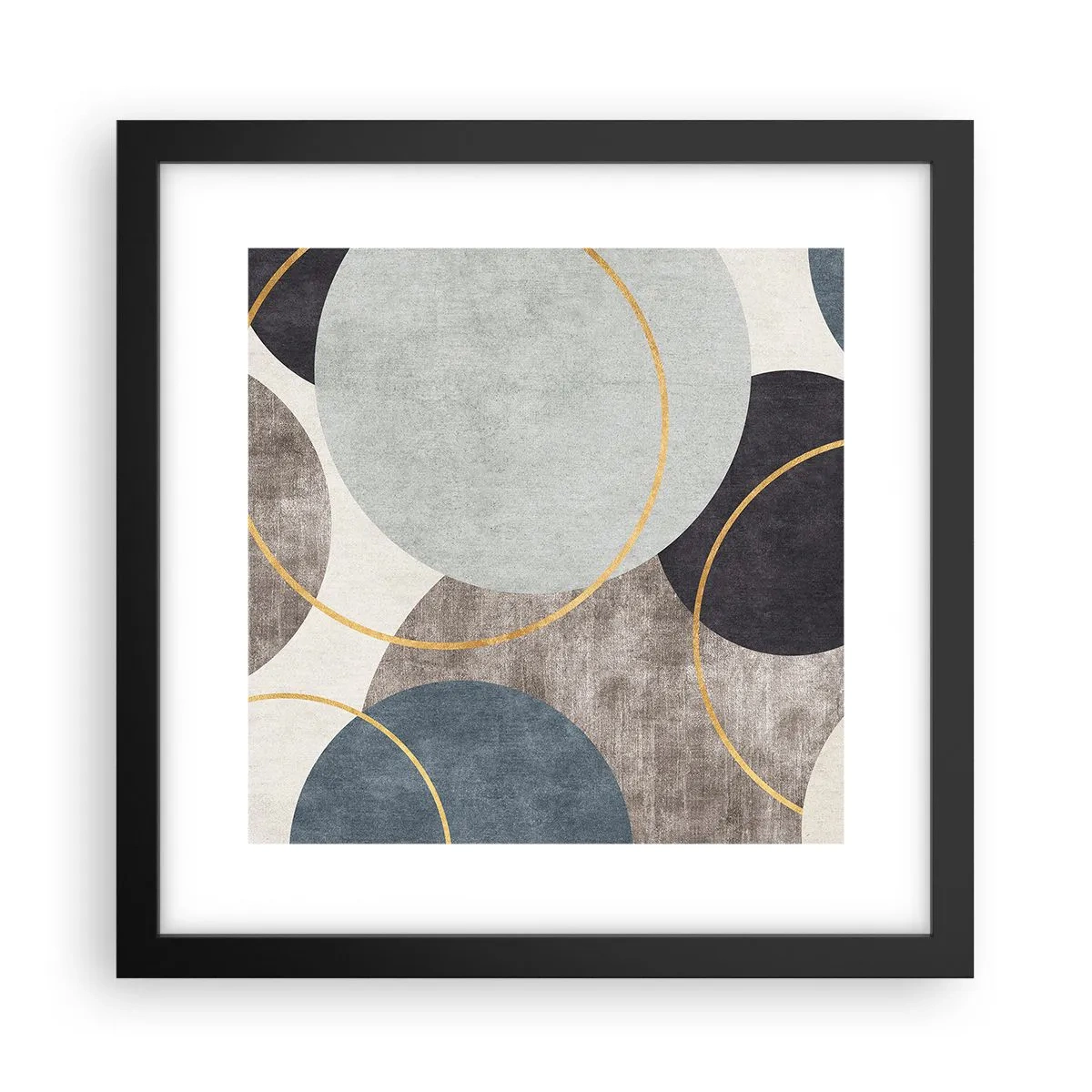 Plakat w czarnej ramie - Koło za kołem - 30x30 cm