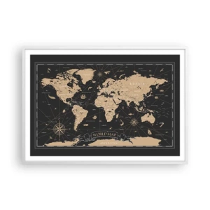 Plakat w białej ramie - Granice mojego świata - 100x70 cm