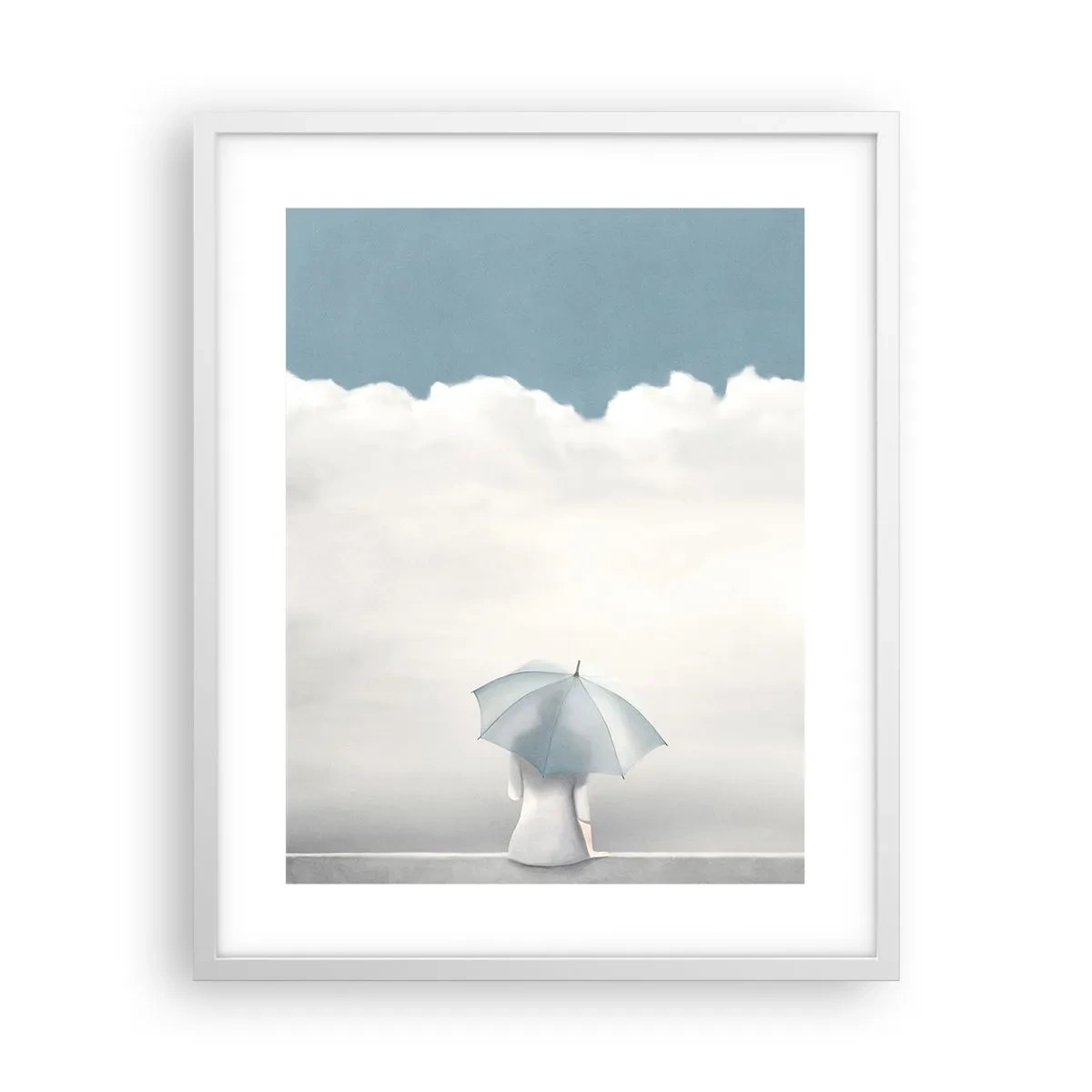 Plakat w białej ramie - Na krawędzi jawy i marzenia - 40x50 cm