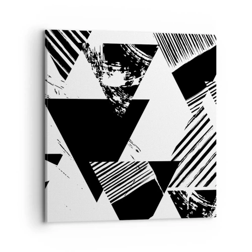 Obraz na płótnie - Deszcz trójkątów - 70x70 cm