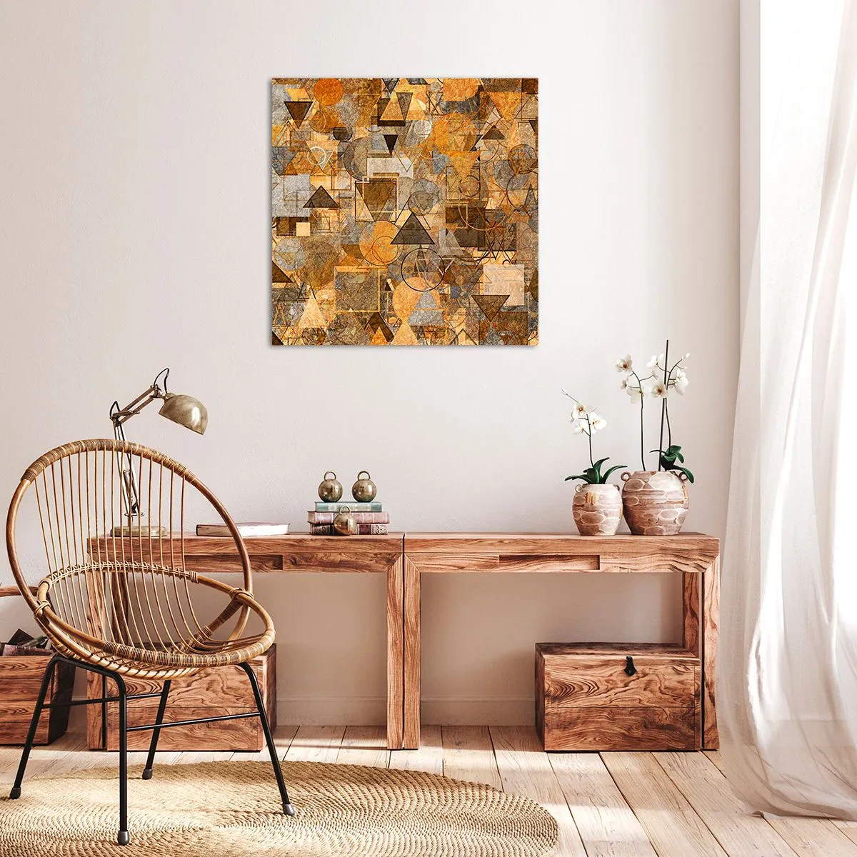 Obraz na płótnie - Świat ujęty w formę - 30x30 cm