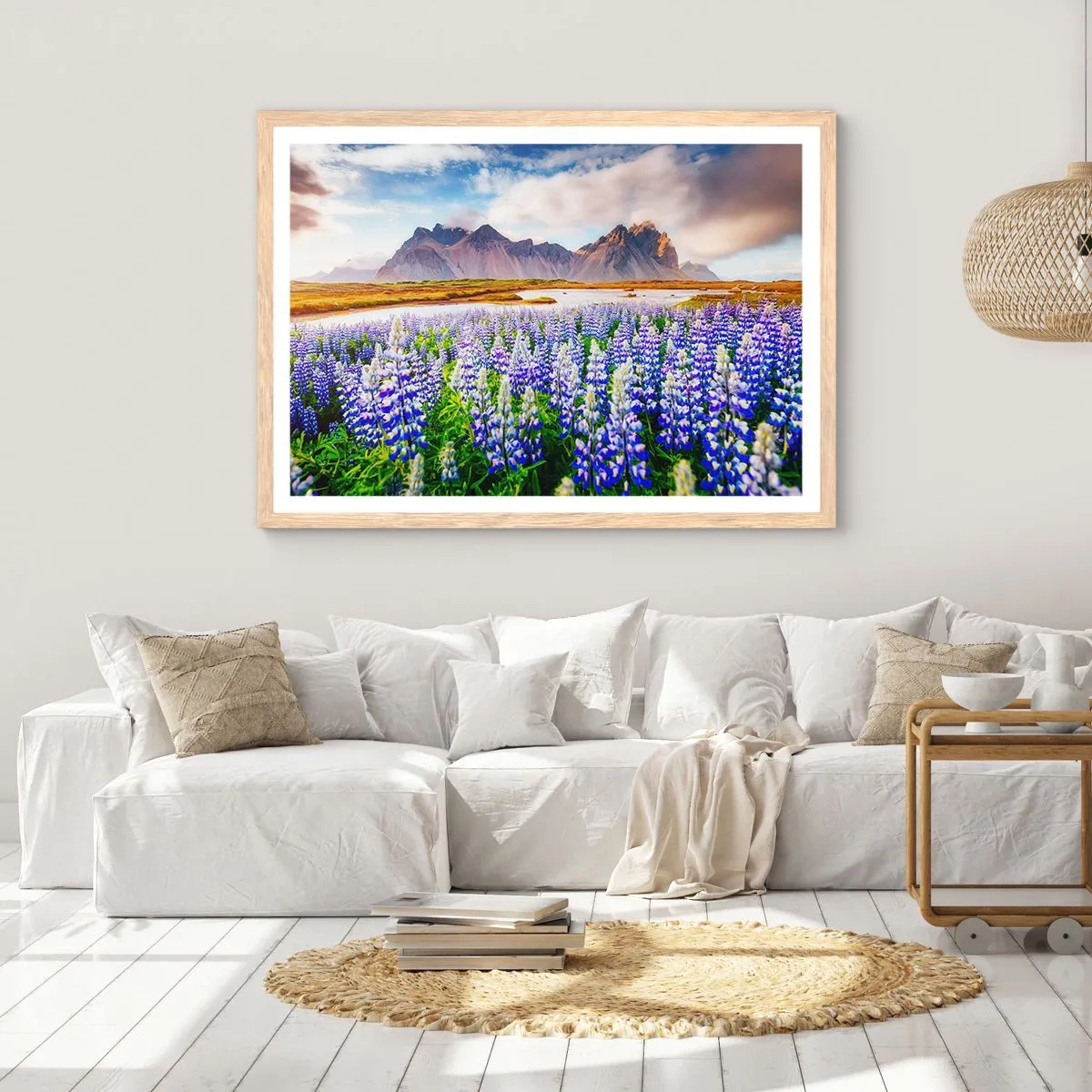 Plakat w ramie jasny dąb - Siła i surowość obok łagodności - 40x30 cm