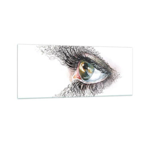 Obraz na szkle - Zajrzyj wprost do duszy - 100x40 cm