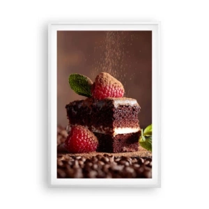 Plakat w białej ramie - Życie jest słodkie - 61x91 cm