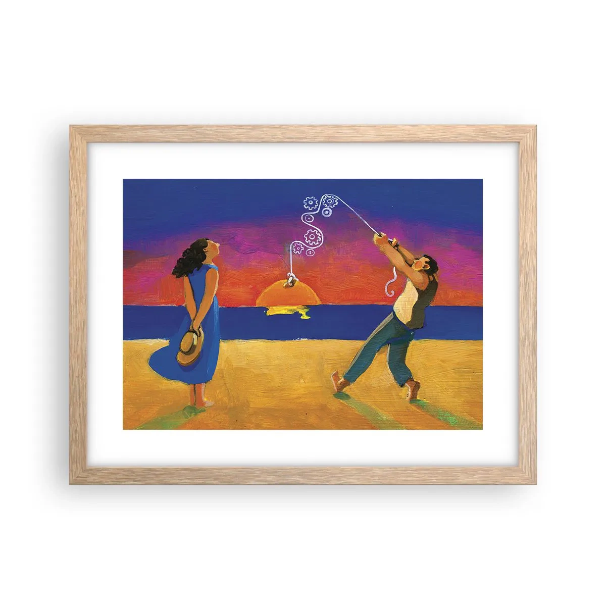 Plakat w ramie jasny dąb - Więcej niż gwiazdka z nieba - 40x30 cm