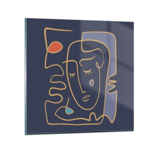 Obraz na szkle - W zamyśleniu - 60x60 cm