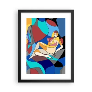 Plakat w czarnej ramie - Kubistyczny akt - 30x40 cm