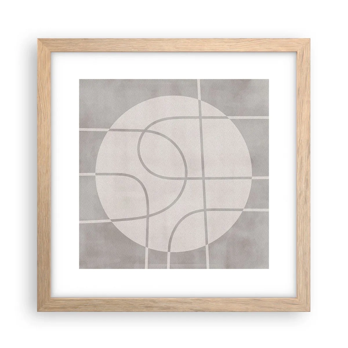 Plakat w ramie jasny dąb - Koliście i na wprost - 30x30 cm