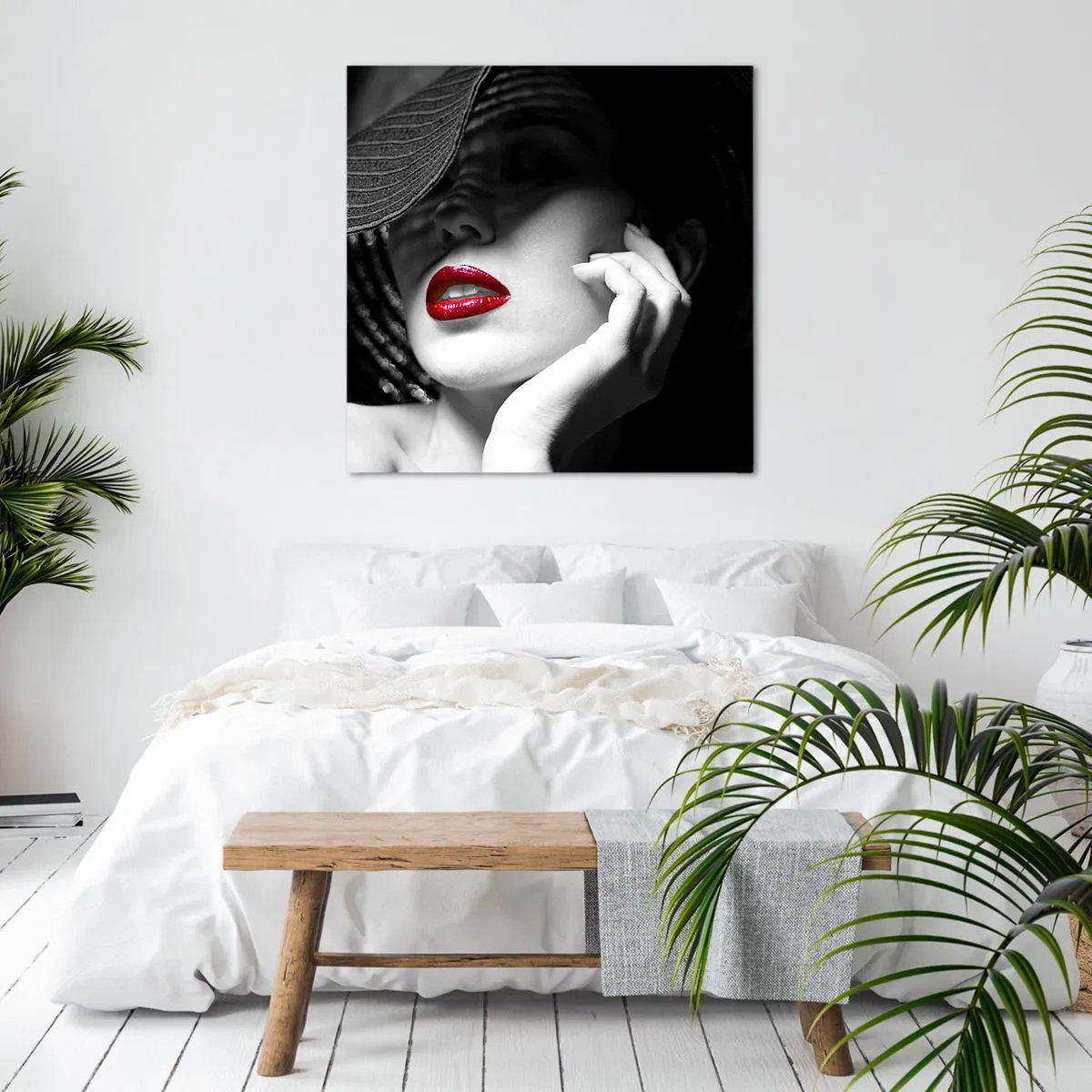 Obraz na płótnie - Studium w szkarłacie - 50x50 cm