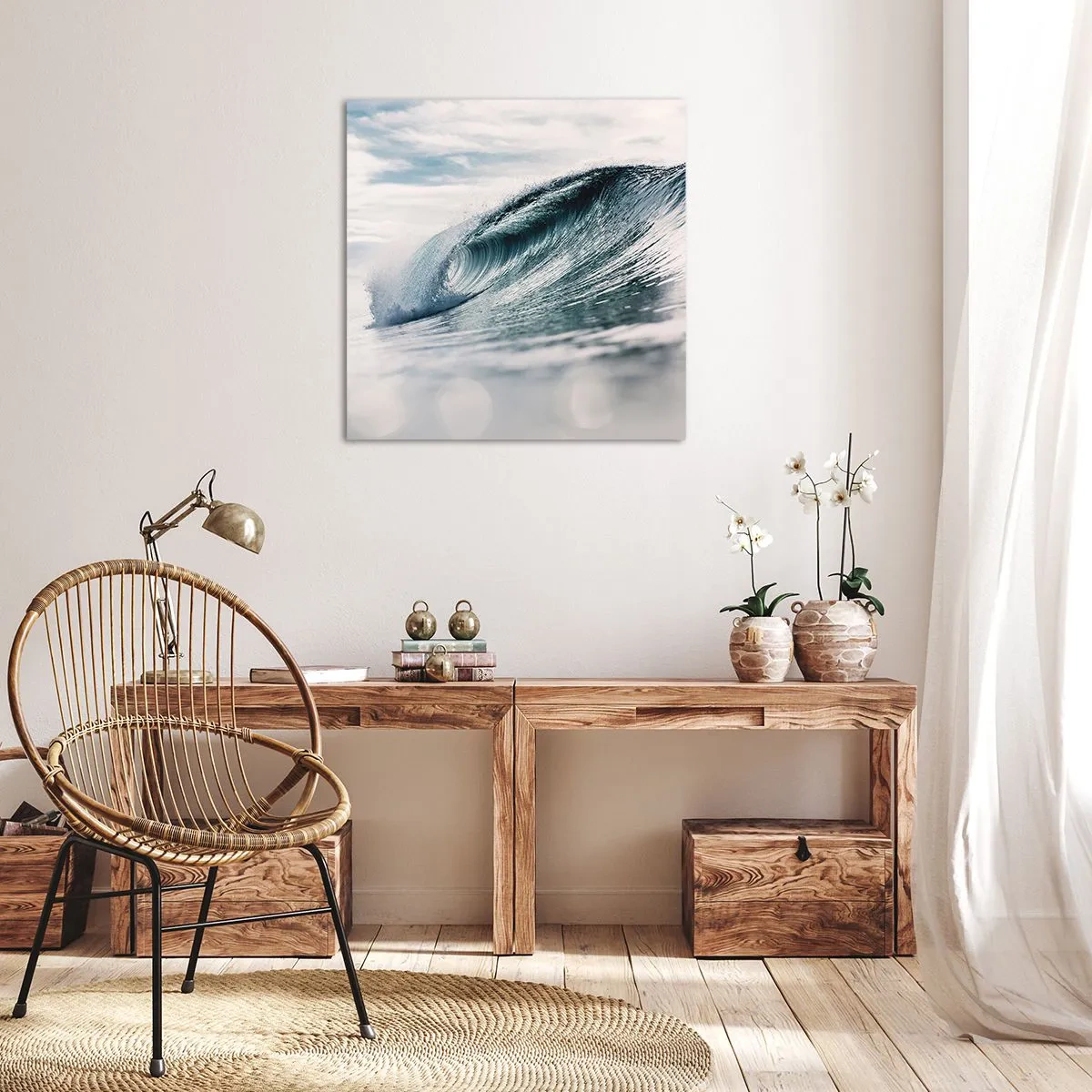 Obraz na płótnie - Wodny szczyt - 60x60 cm