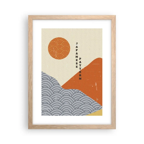 Plakat w ramie jasny dąb - W japońskim duchu - 30x40 cm