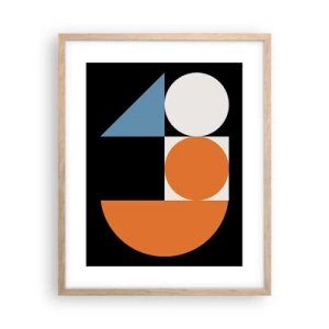 Plakat w ramie jasny dąb - Układ figurowy - 40x50 cm