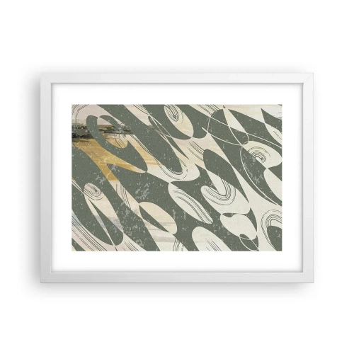Plakat w białej ramie - Abstrakcja zrytmizowana - 40x30 cm