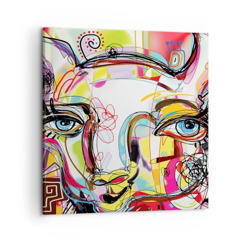 Obraz na płótnie - Bogactwo kociej matury - 50x50 cm