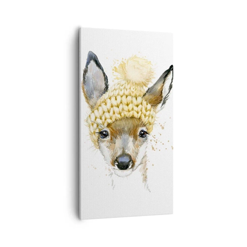 Obraz na płótnie - Na zimę w śnieżnym lesie - 55x100 cm